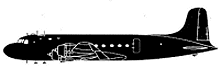 Silhouette image of generic DC4 model; specific model in this crash may look slightly different
