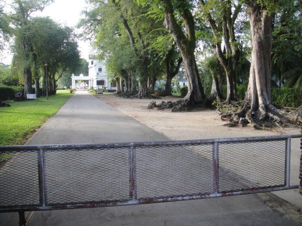 suriname-paramaribo Presidential Palace entrance in Paramaribo, Suriname